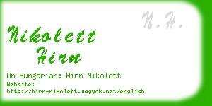nikolett hirn business card